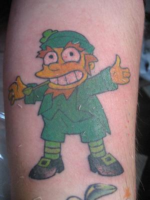leprechaun tattoo. Grumpy the leprechaun